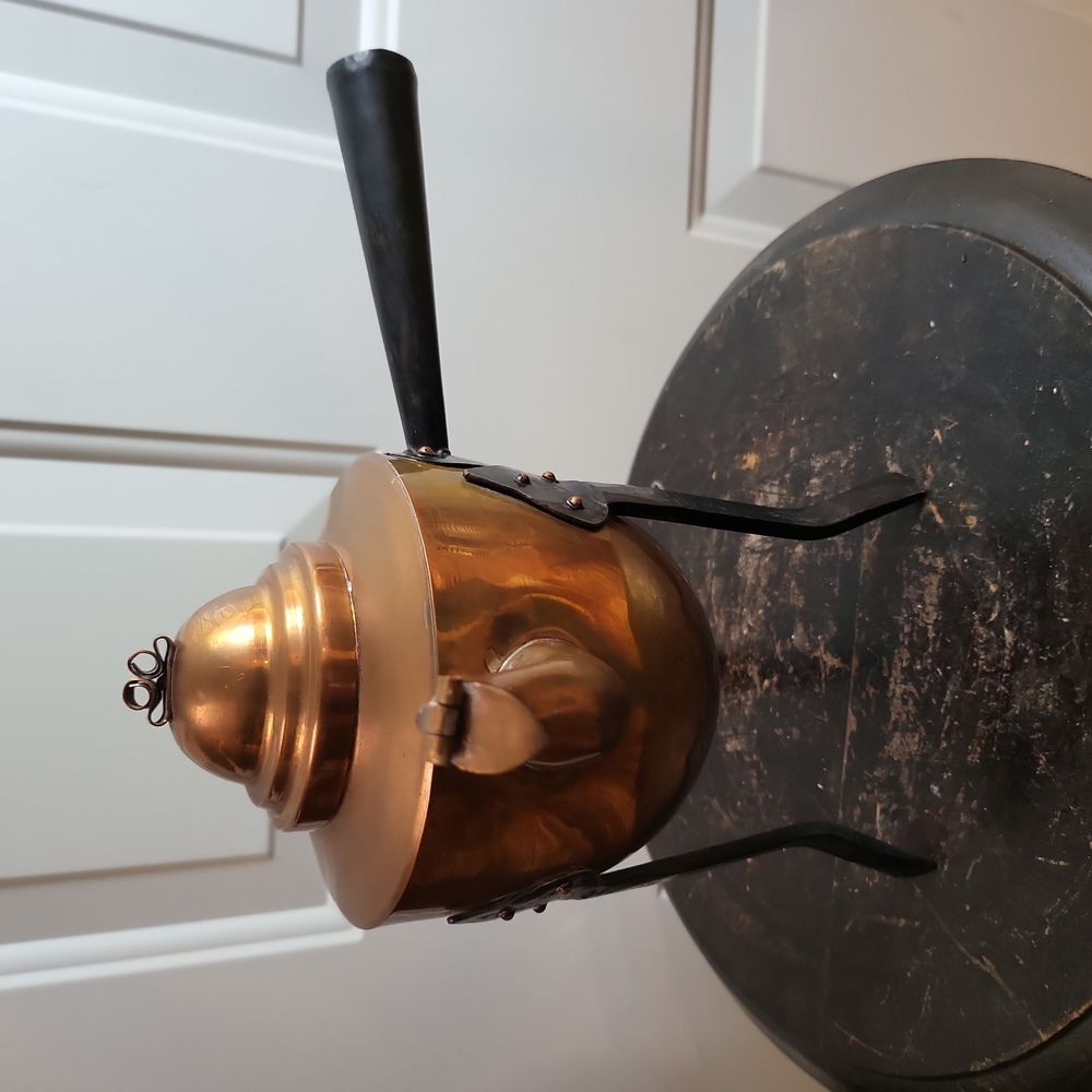 Vintage Copper Teapot Made in Sweden Art Deco Style